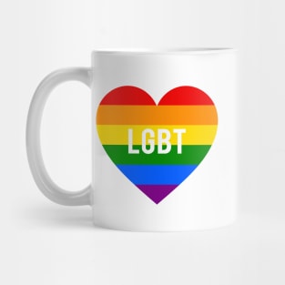 LGBT rainbow heart Mug